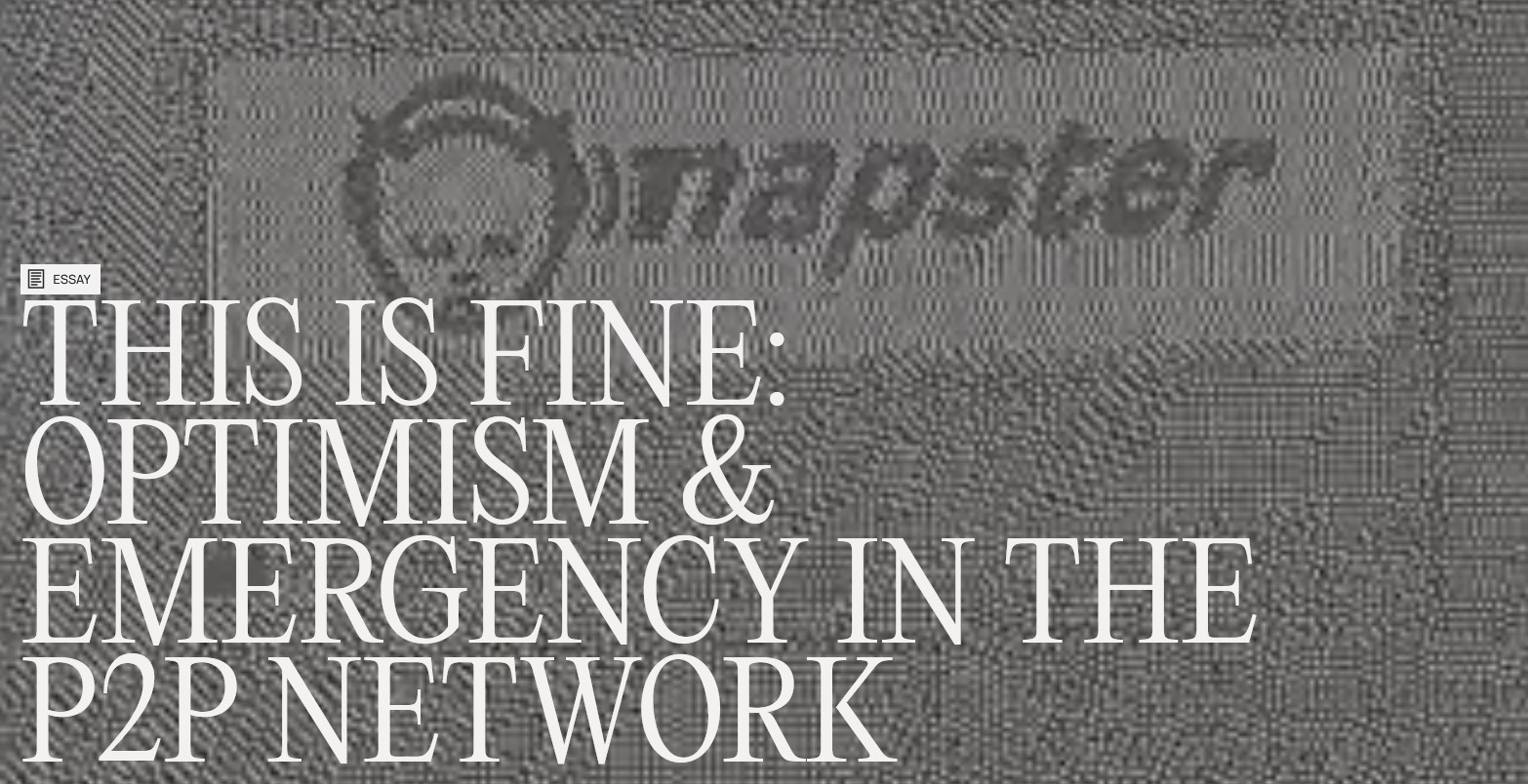 The title splash image of the article